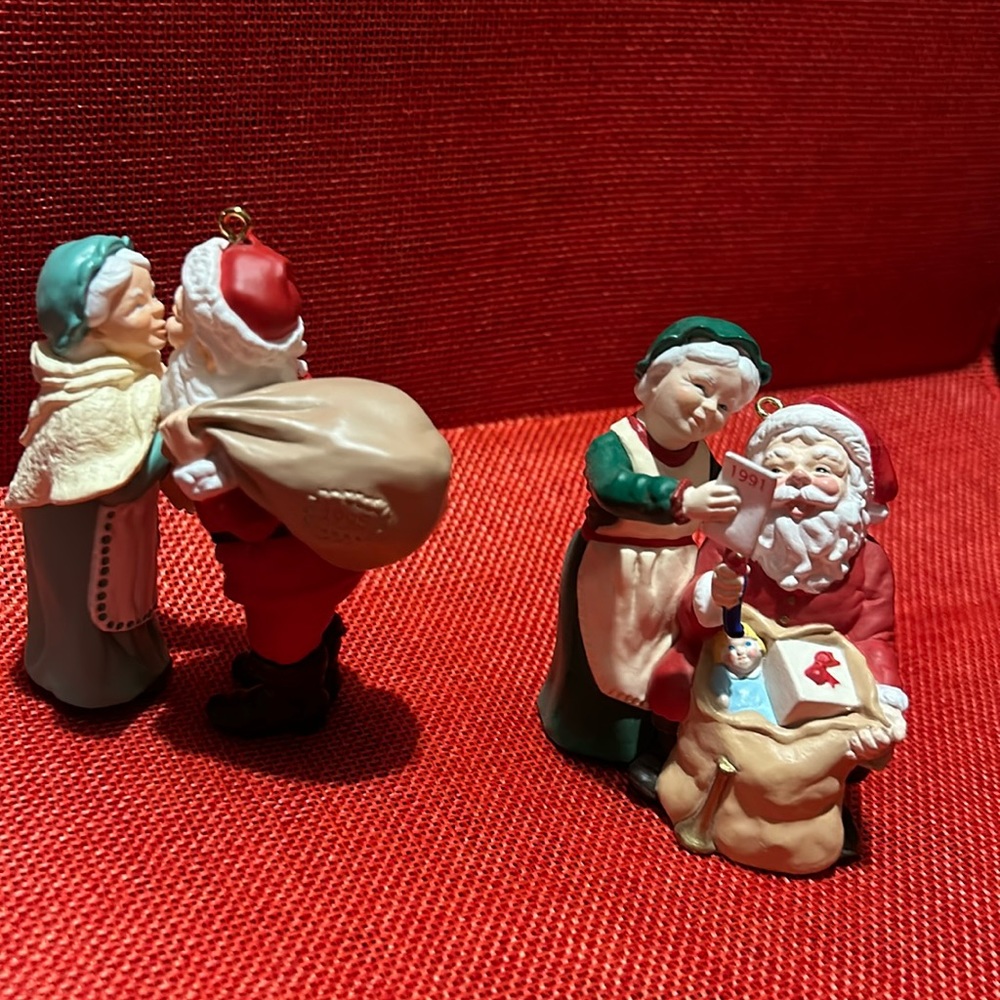 Hallmark Santa and Mrs. Claus Ornaments